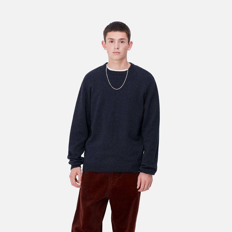 Carhartt Alten Sweatshirt Erkek Lacivert | TIG-562970