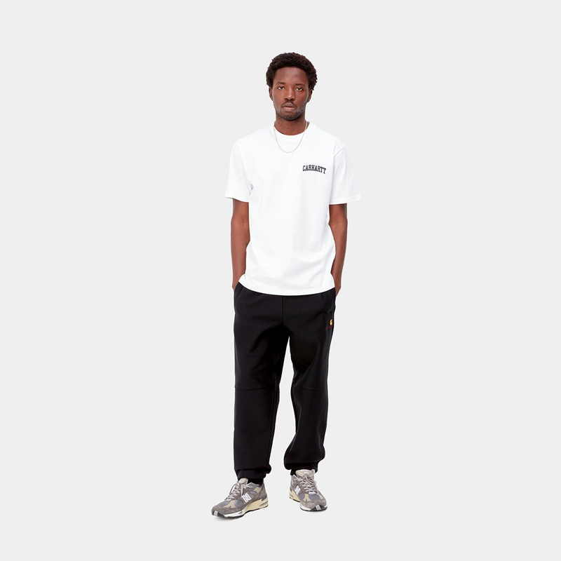 Carhartt American Script Jogging Pantolon Erkek Siyah | UFZ-642305