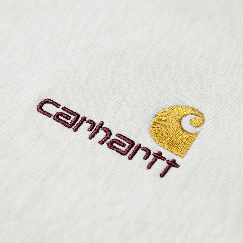 Carhartt American Script Sweatshirt Erkek Gri | OIK-286341