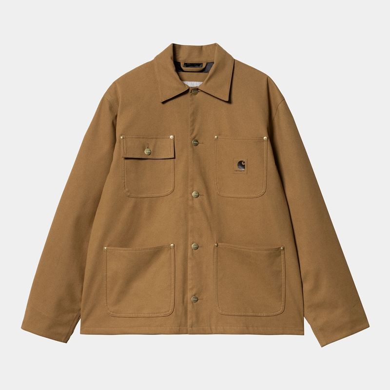 Carhartt Artificial Suede Michigan Kaban Erkek Haki | DNG-681435