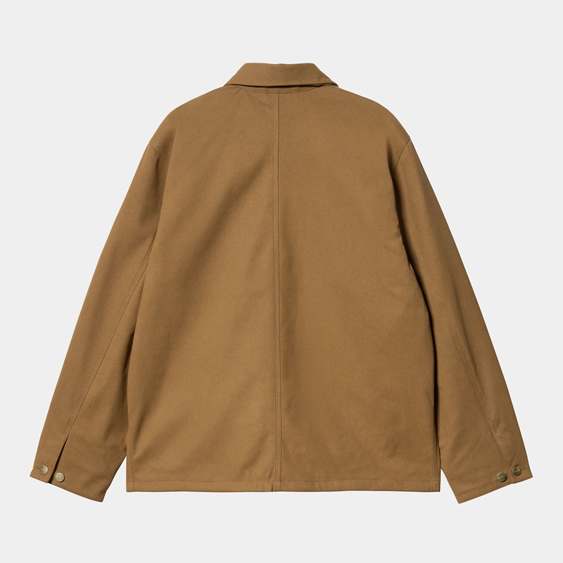 Carhartt Artificial Suede Michigan Kaban Erkek Haki | DNG-681435