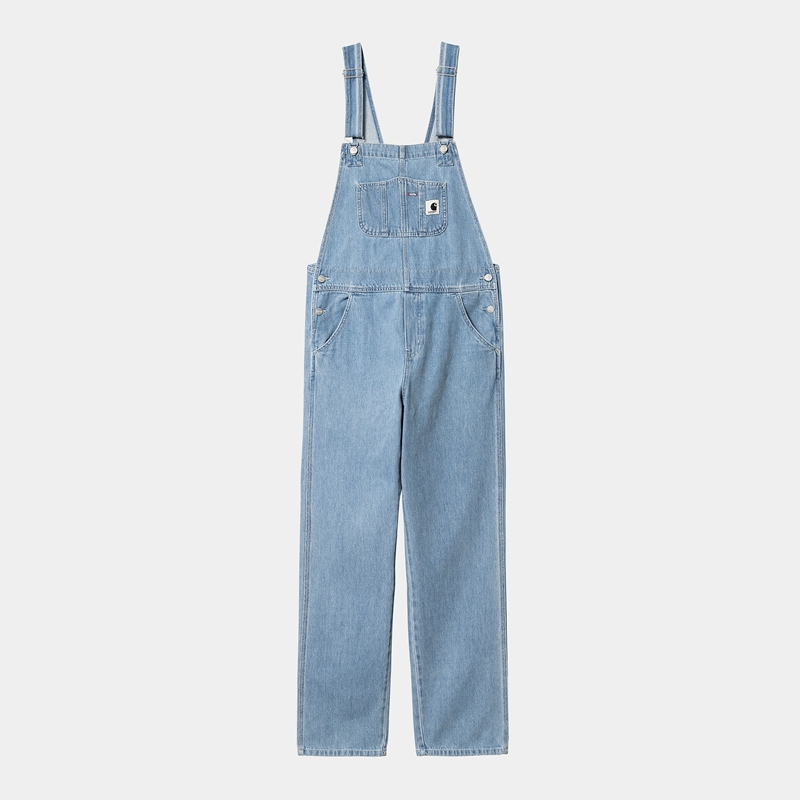 Carhartt Bib Straight Tulum Kadın Mavi | EWR-649750