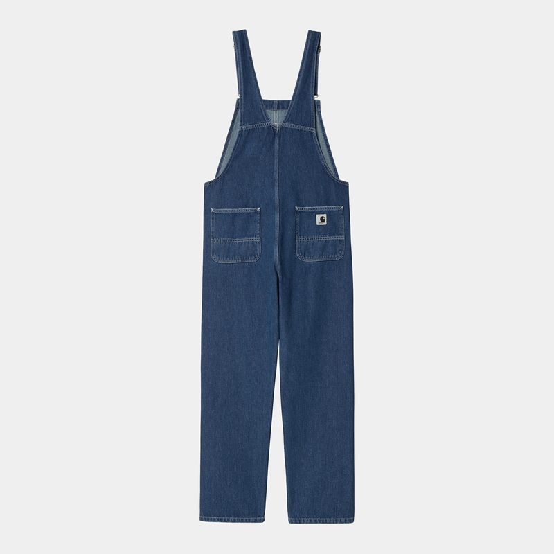 Carhartt Bib Straight Tulum Kadın Mavi | HUT-617058