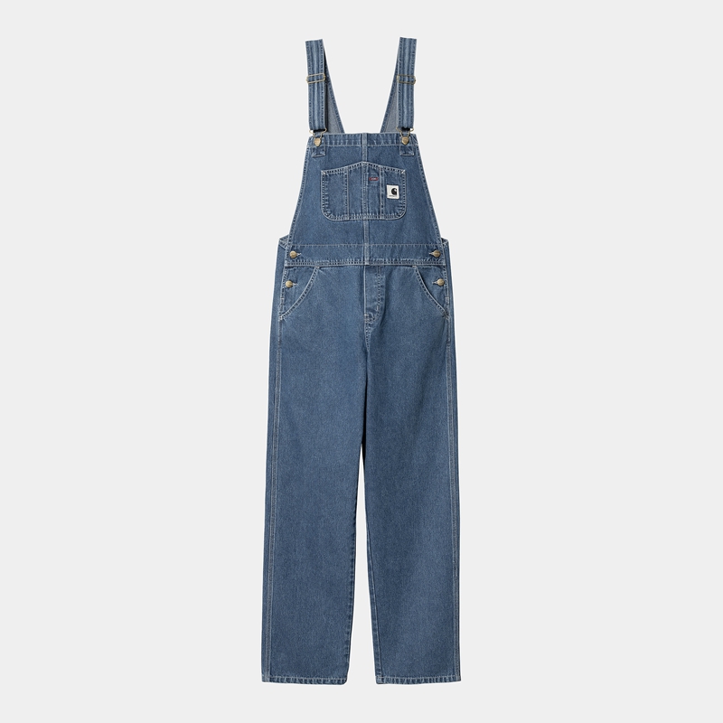 Carhartt Bib Straight Tulum Kadın Mavi | LFI-138904