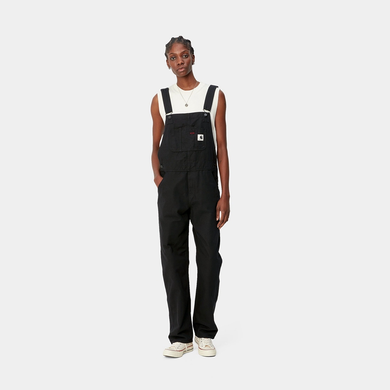 Carhartt Bib Straight Tulum Kadın Siyah | YOH-932704