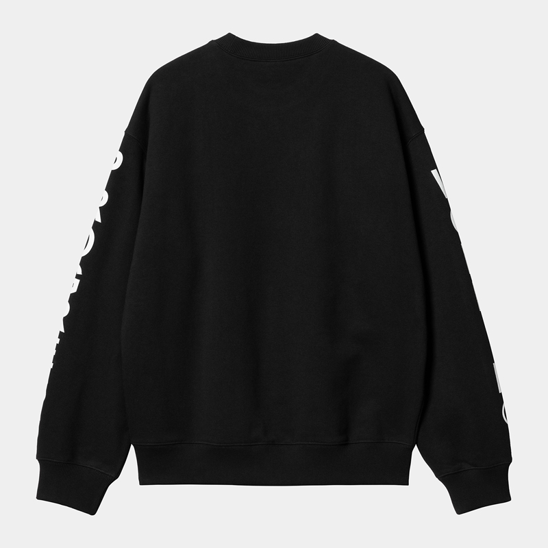 Carhartt Body of Work Sweatshirt Erkek Siyah | NGR-053276