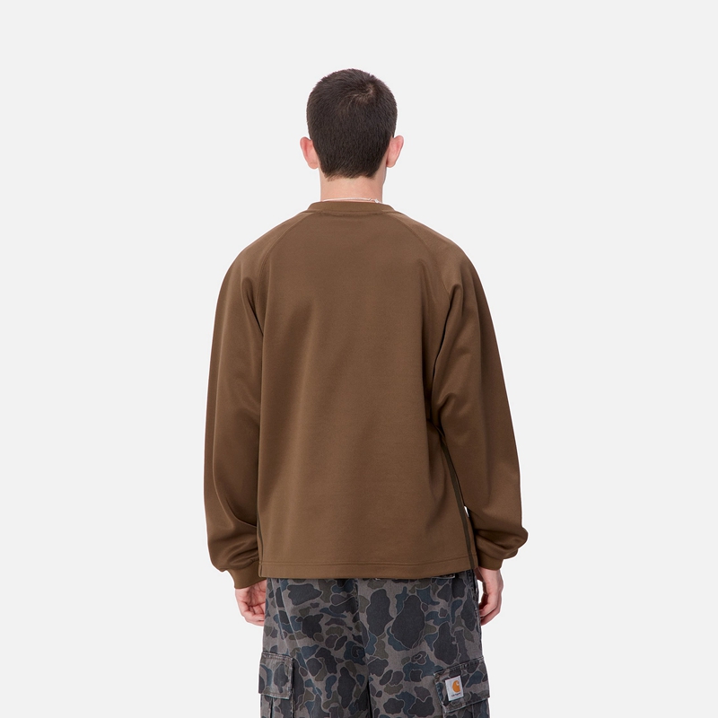 Carhartt Bolan V-Neck Sweatshirt Erkek Kahverengi | BYO-370815