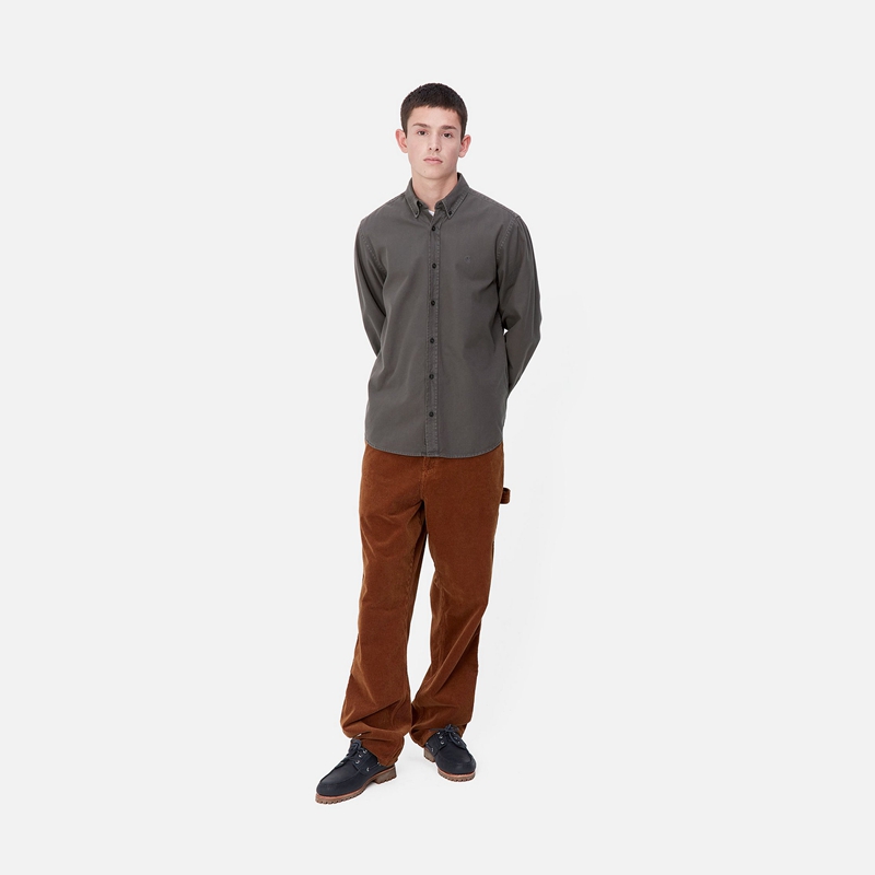 Carhartt Bolton Gömlek Erkek Koyu Gri | SFD-745239