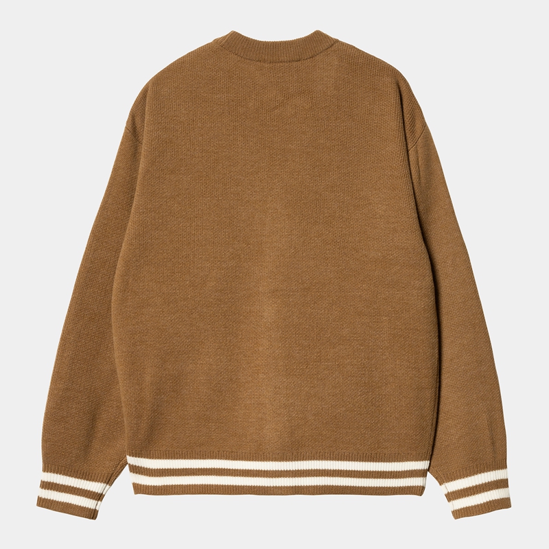 Carhartt Brown Ducks Cardigan Ceket Erkek Kahverengi | VSB-895612