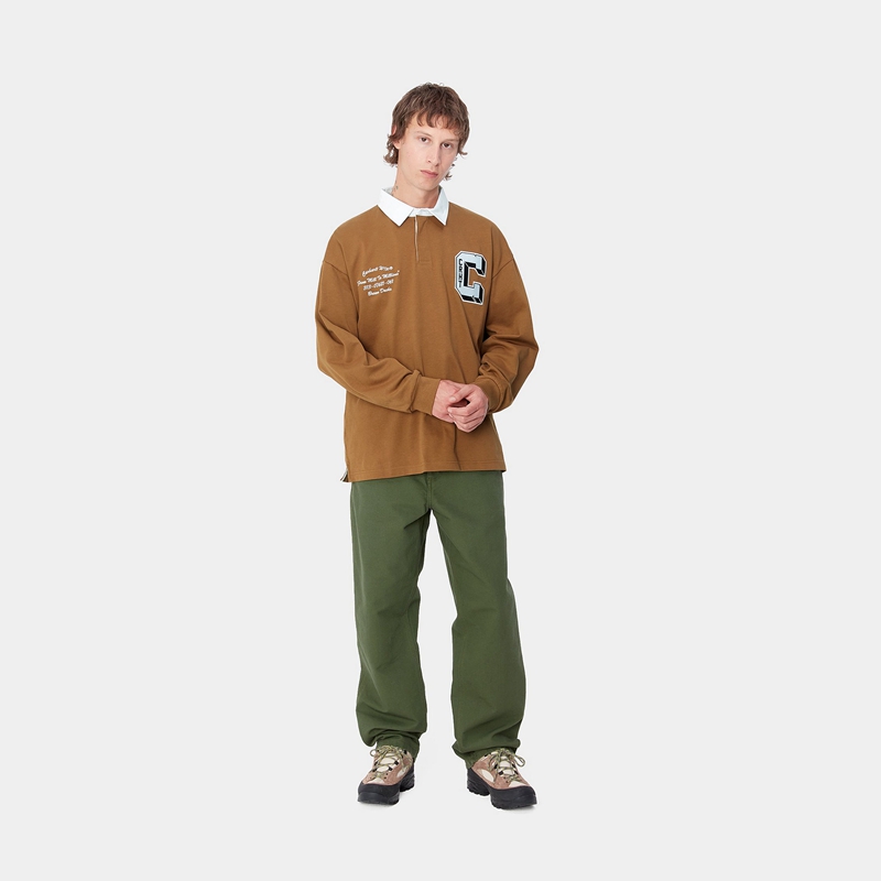 Carhartt Brown Ducks Rugby Gömlek Erkek Kahverengi | FNA-804236