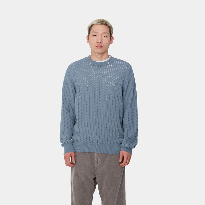 Carhartt Calen Sweatshirt Erkek Mavi | SEJ-310794