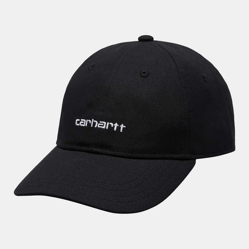 Carhartt Canvas Script Şapkalar Erkek Siyah | UCH-286104