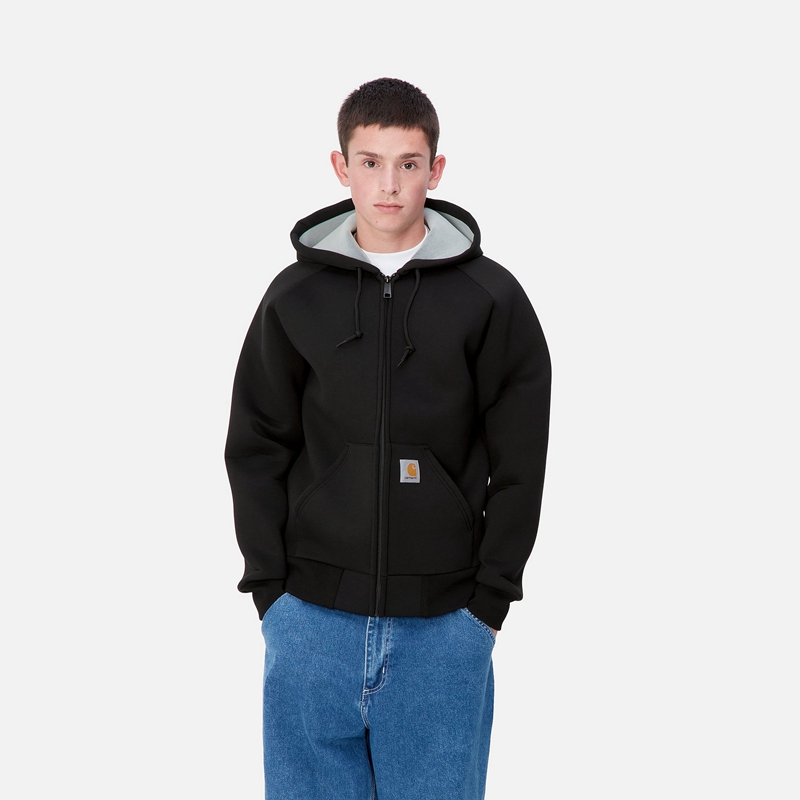 Carhartt Car-Lux Hooded Ceket Erkek Siyah | ASE-548103