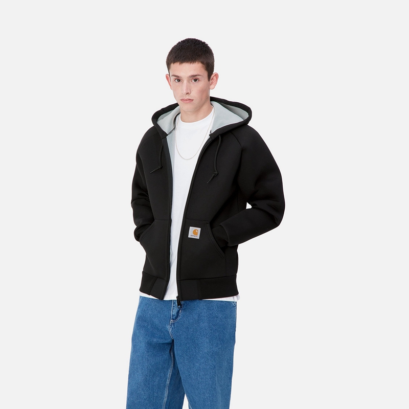 Carhartt Car-Lux Hooded Ceket Erkek Siyah | ASE-548103