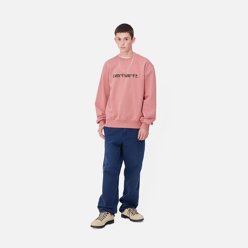 Carhartt Carhartt Sweatshirt Erkek Pembe | KVY-372045