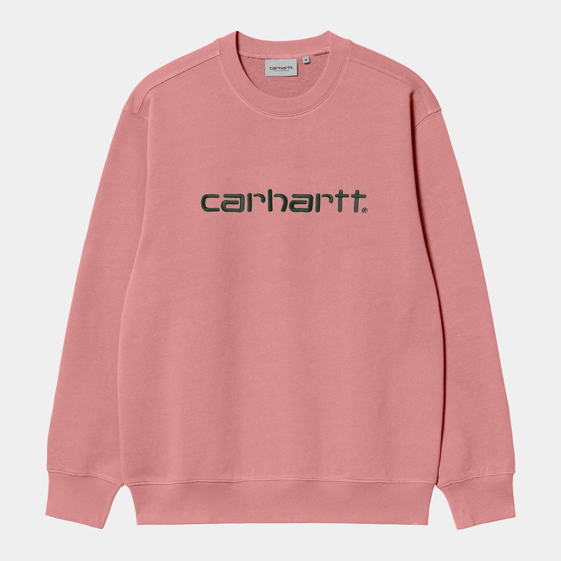 Carhartt Carhartt Sweatshirt Erkek Pembe | KVY-372045