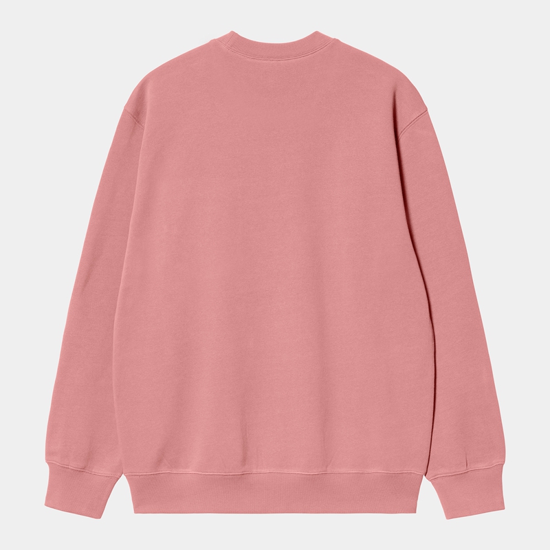 Carhartt Carhartt Sweatshirt Erkek Pembe | KVY-372045