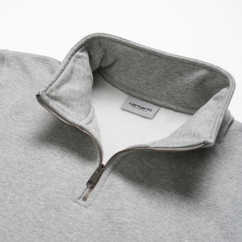 Carhartt Chase Neck Zip Sweatshirt Erkek Gri | HMO-213568