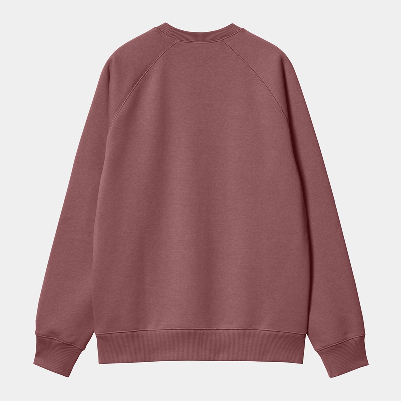 Carhartt Chase Sweatshirt Erkek Bordo | IWC-742593