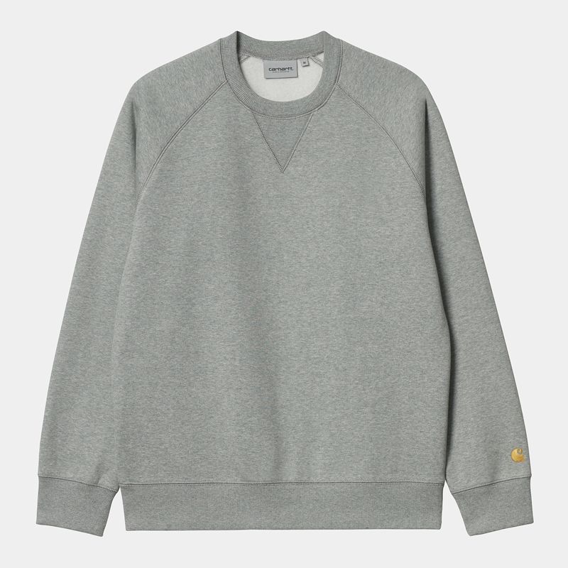 Carhartt Chase Sweatshirt Erkek Gri | JYX-368542