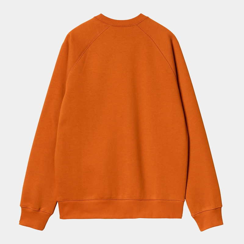 Carhartt Chase Sweatshirt Erkek Turuncu | OZB-689053