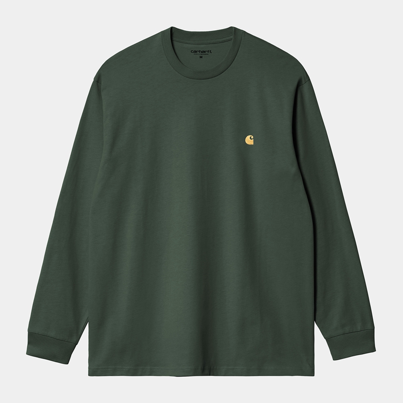 Carhartt Chase Sweatshirt Erkek Yeşil | UZY-086429