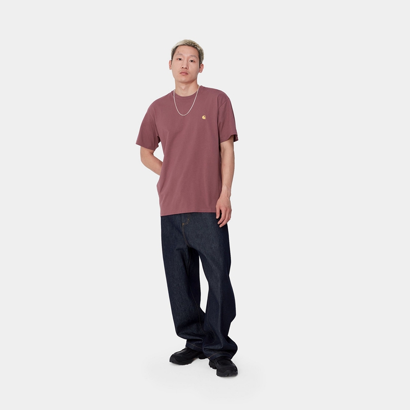 Carhartt Chase Tişört Erkek Bordo | YFI-026594