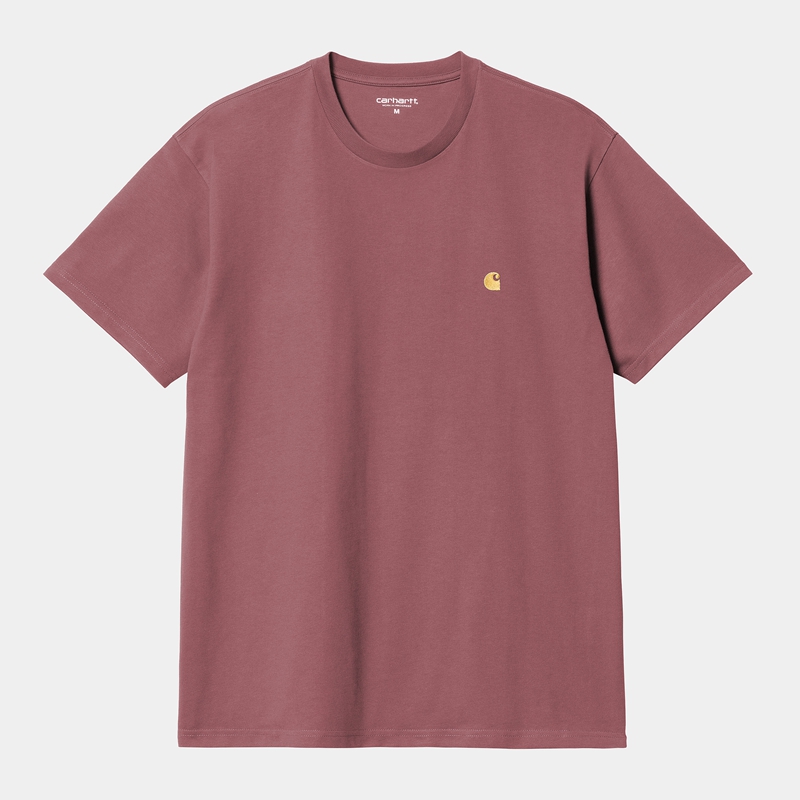 Carhartt Chase Tişört Erkek Bordo | YFI-026594