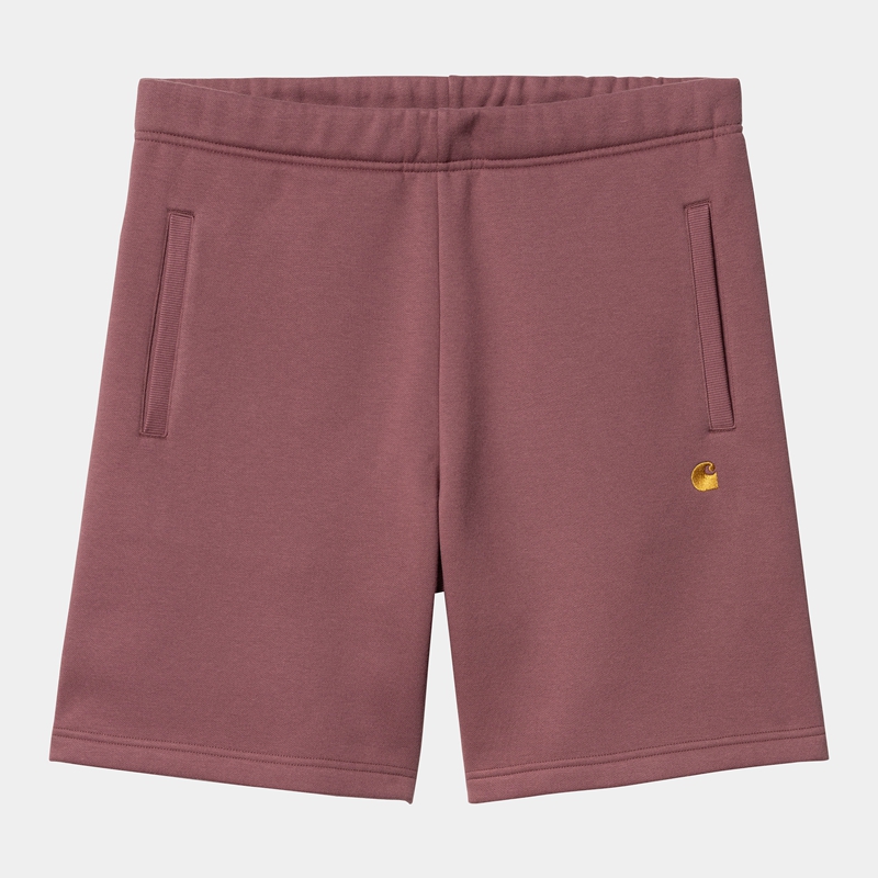 Carhartt Chase Şort Erkek Bordo | ETM-194076