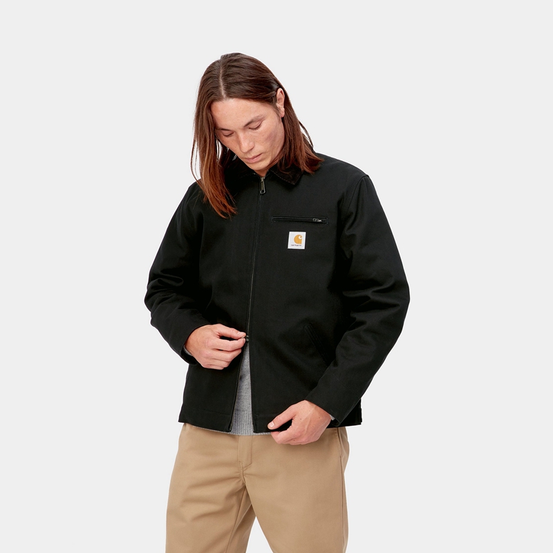 Carhartt Detroit Kışlık Ceketler Erkek Siyah | QXZ-369514