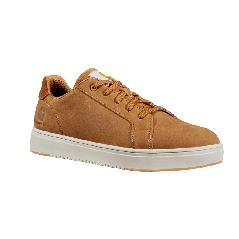 Carhartt Detroit Nano Toe Leather Sneakers Erkek Kahverengi | VIG-014763