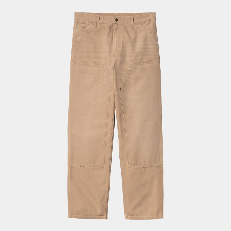 Carhartt Double Knee Pantolon Erkek Bej Rengi | DRP-820653