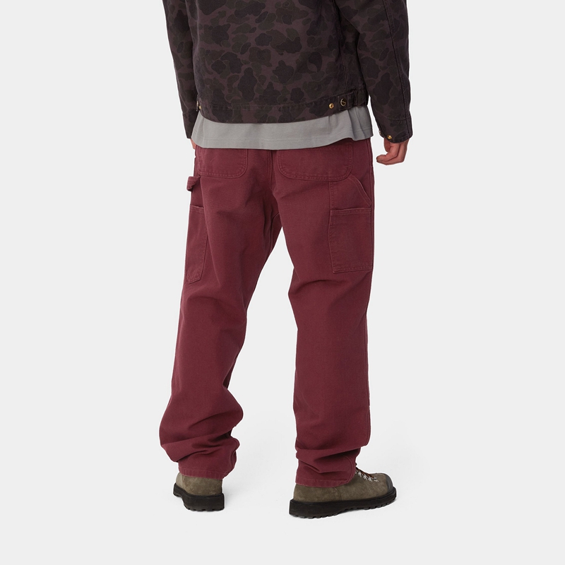 Carhartt Double Knee Pantolon Erkek Bordo | CQG-941853