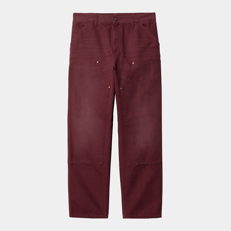 Carhartt Double Knee Pantolon Erkek Bordo | CQG-941853