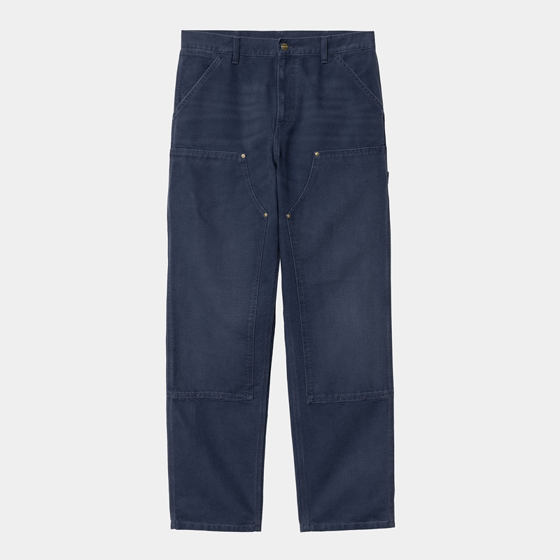 Carhartt Double Knee Pantolon Erkek Koyu Mavi | GZJ-740581