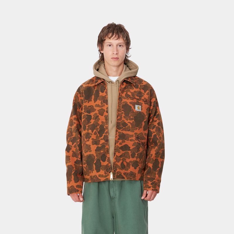 Carhartt Duck Detroit Ceket Erkek Koyu Kahverengi | YMA-704195