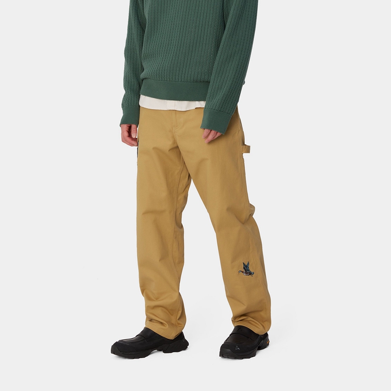 Carhartt Ducks Single Knee Pantolon Erkek Haki | RJX-439605