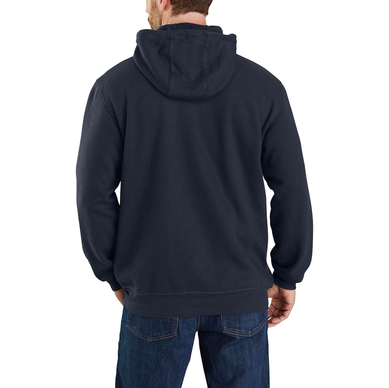 Carhartt Flame-Resistant Force® Loose Fit Midweight Hooded Zip Front Sweatshirt Erkek Lacivert | QDI-687243