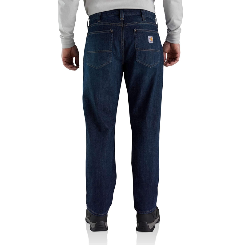 Carhartt Flame-Resistant Rugged Flex® Relaxed Fit 5 Pocket Kot Pantolon Erkek Indigo | FKS-395782