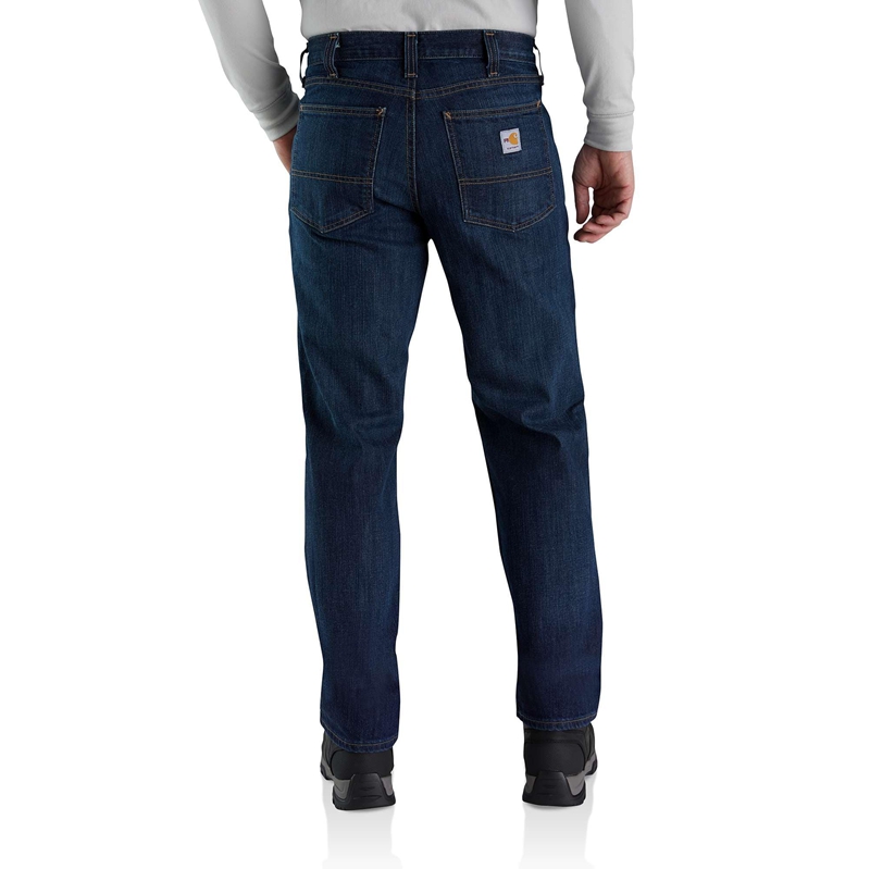 Carhartt Flame-Resistant Rugged Flex® Slim Fit 5 Pocket Kot Pantolon Erkek Indigo | PZC-789524