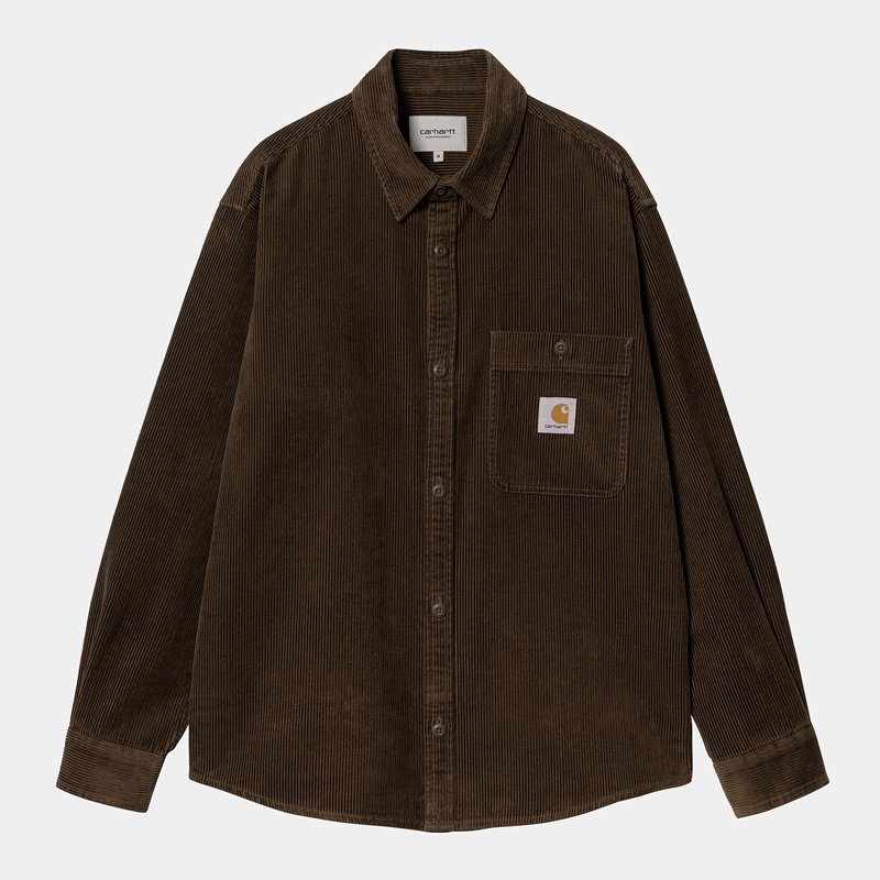 Carhartt Flint Gömlek Erkek Çikolata | DMV-268350