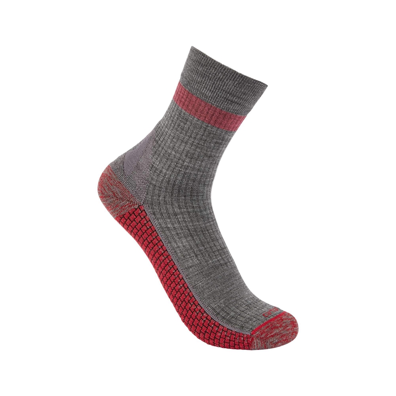 Carhartt Force Grid Lightweight Synthetic-Merino Wool Blend Crew Socks Kadın Gri | ZWE-712960