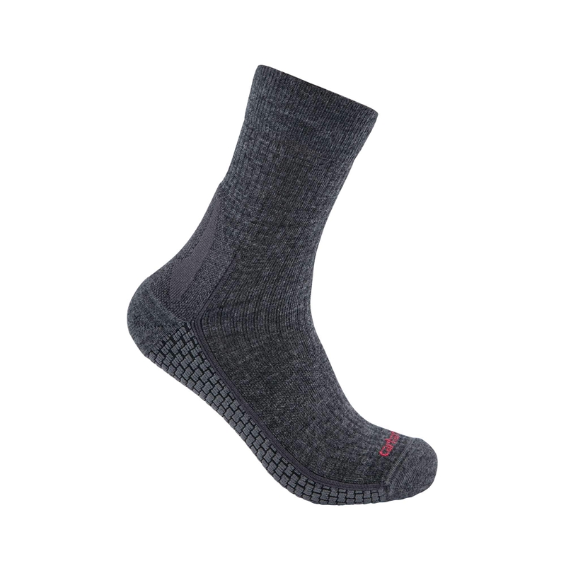 Carhartt Force® Grid Midweight Merino Wool Blend Crew Socks Kadın Koyu Gri | JYM-862917