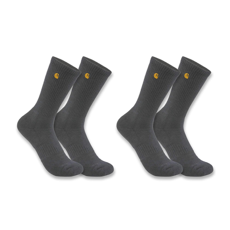 Carhartt Force® Midweight Crew 2-Pack Socks Kadın Siyah | BGI-046372