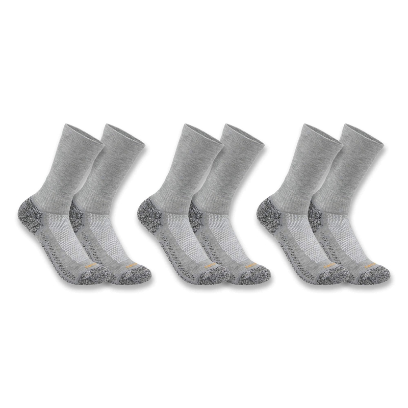 Carhartt Force® Midweight Crew 3-Pack Socks Erkek Gri | QSY-910387