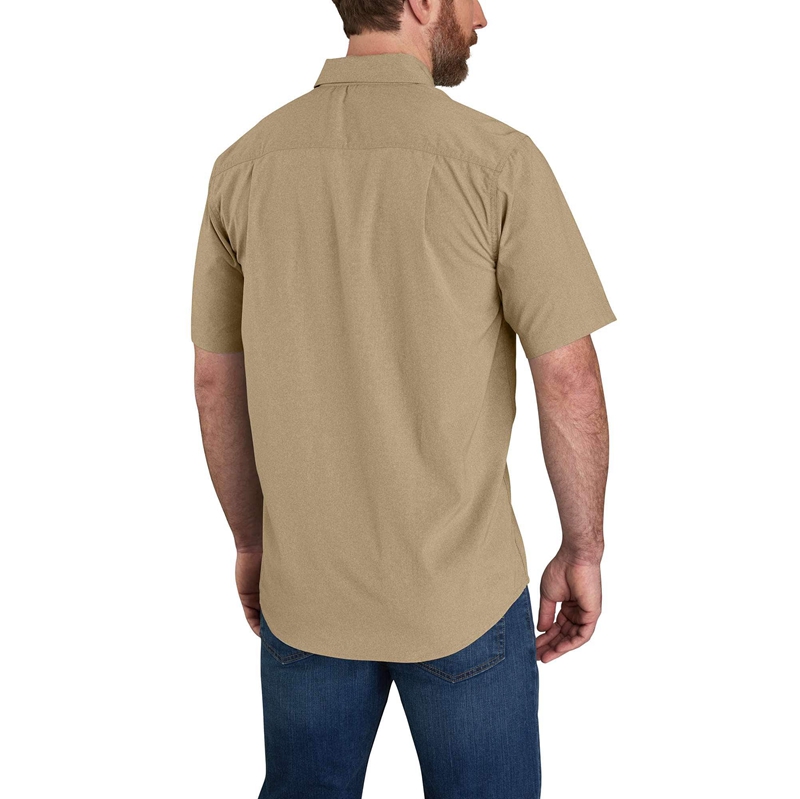 Carhartt Force® Relaxed Fit Lightweight-Sleeve Gömlek Erkek Zeytin Yeşili | LGS-840936