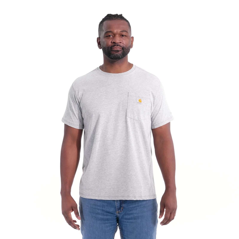 Carhartt Force® Relaxed Fit Short-Sleeve Pocket Tişört Erkek Mavi | SUA-791603