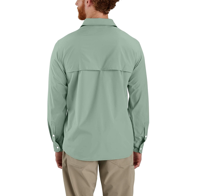 Carhartt Force Sun Defender™ Relaxed Fit Lightweight Long-Sleeve Gömlek Erkek Gri | DKM-541628