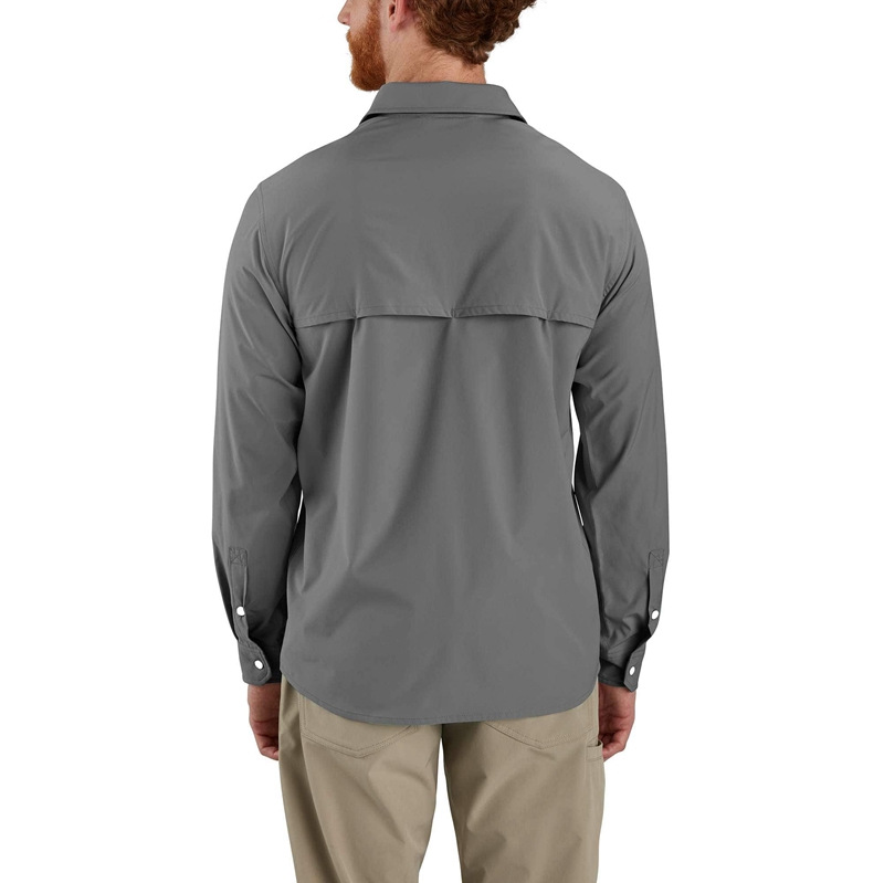 Carhartt Force Sun Defender™ Relaxed Fit Lightweight Long-Sleeve Gömlek Erkek Gri | DKM-541628