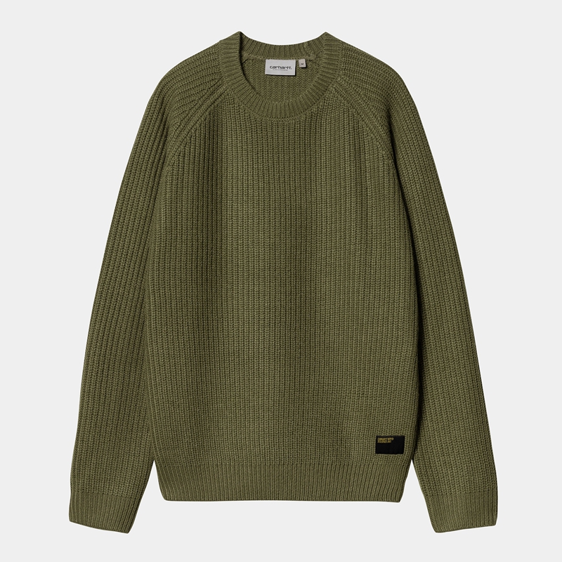 Carhartt Forth Sweatshirt Erkek Yeşil | KON-604517